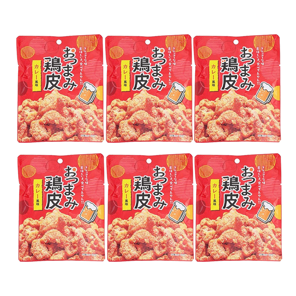 네오푸드 오츠마미 닭껍질 튀김 스낵 카레맛 50g x 6개 : 키라키라숍