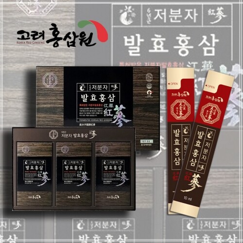 가족 건강 지킴이 고려 홍삼원 저분자 발효 홍삼 10ml x 30포 : 신라랑