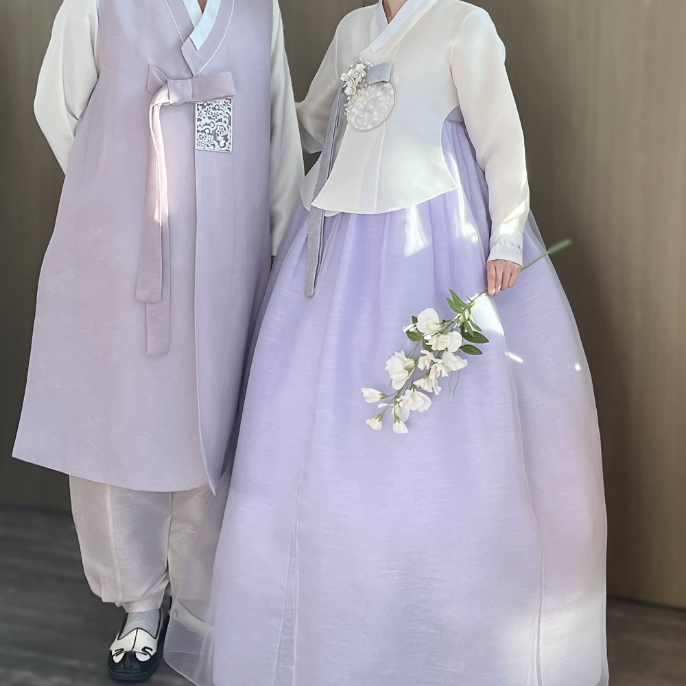 [한복대여] 연보라 set - 커플 웨딩촬영 신랑신부한복 돌잔치한복 : 수아린한복