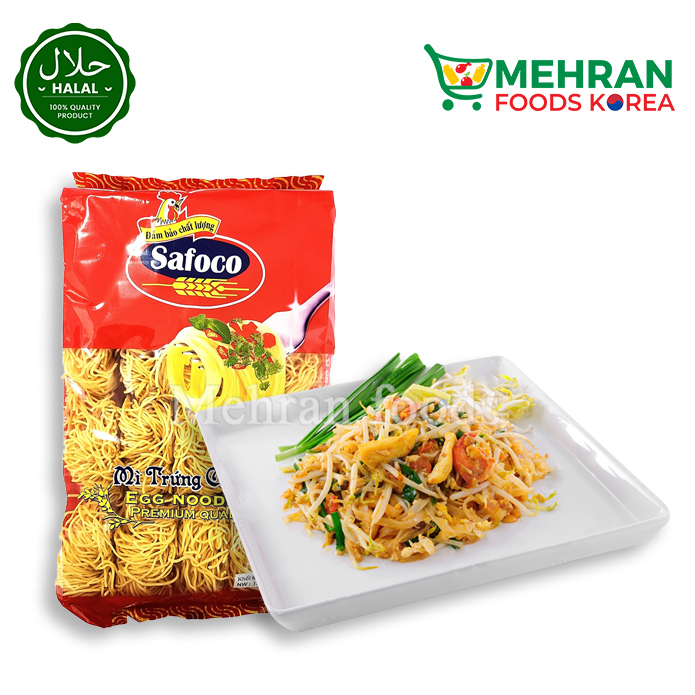 SAFOCO Egg Noodles 500g 에그 누들 (건면) : Mehran Foods
