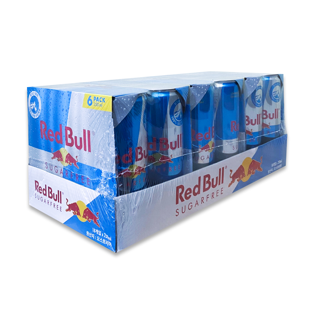 레드불 슈가프리 에너지드링크 무설탕음료 250ml x 18입 고카페인 제로탄산 : 청년상사 스토어