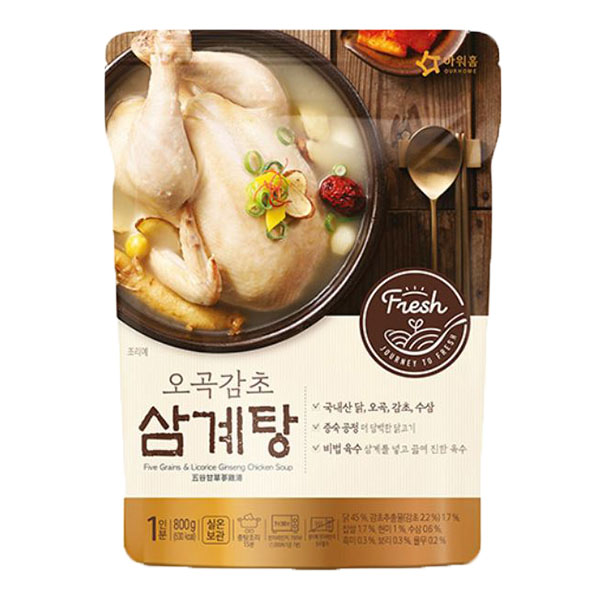 아워홈 고려 삼계탕 닭 한마리 800g 1팩 : 부산종합유통