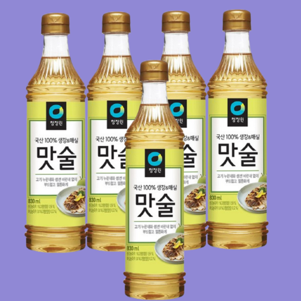 청정원 맛술 생강 마늘 830ml x 5병 : 와이비케이