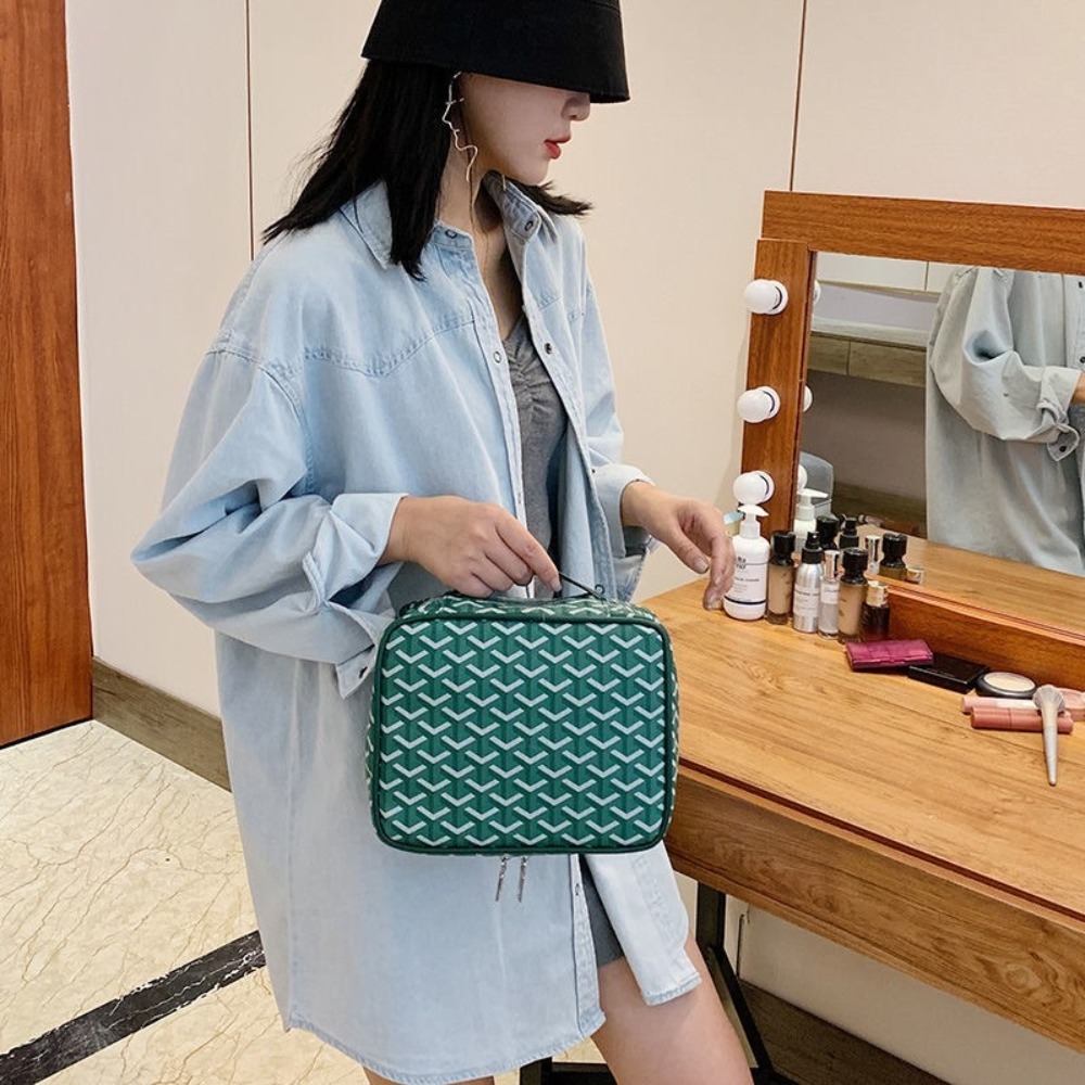 화장품 파우치 여행용 명품파우치 가방 세트 작은 휴대용 휴대용 대용량 작은 화장품 가방 여행 방수 여성 세척 가방 : 하이쏘쏘
