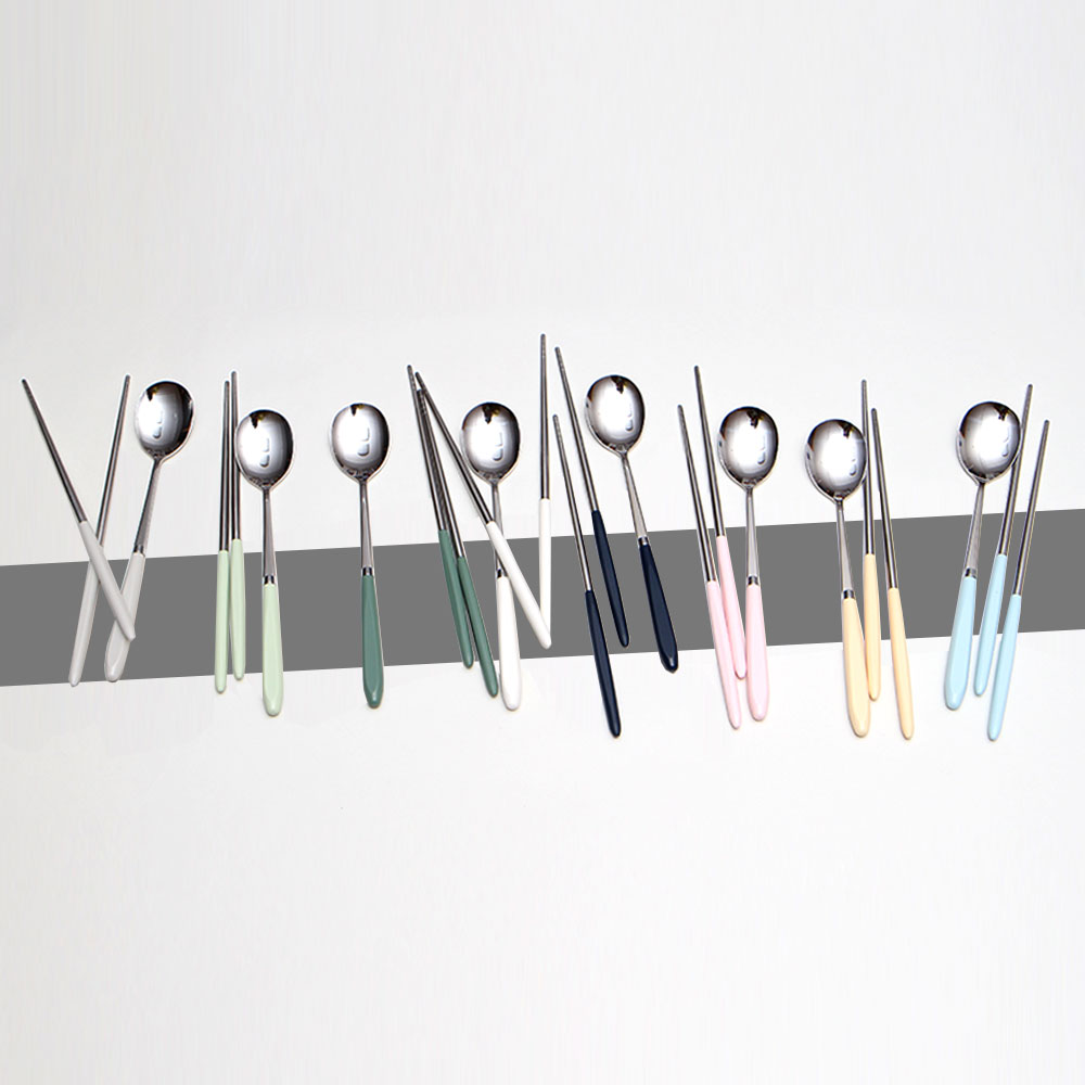 루드 파스텔 수저세트 1+1 set  8 Colors : 하우스홈.