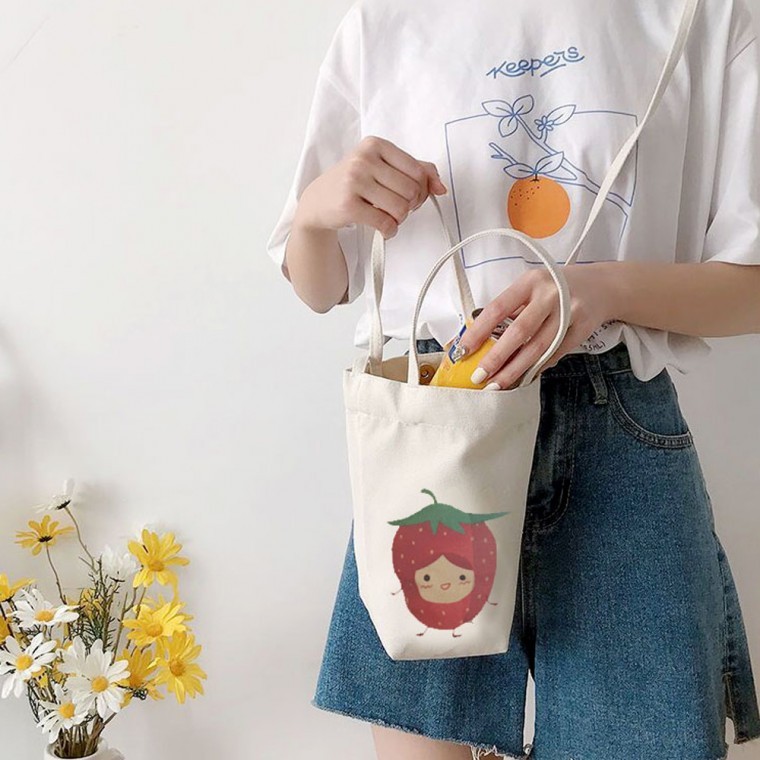 가방 캔버스 드링크백 텀블러 에코백 숄더백 물통 : 디아이디커머스