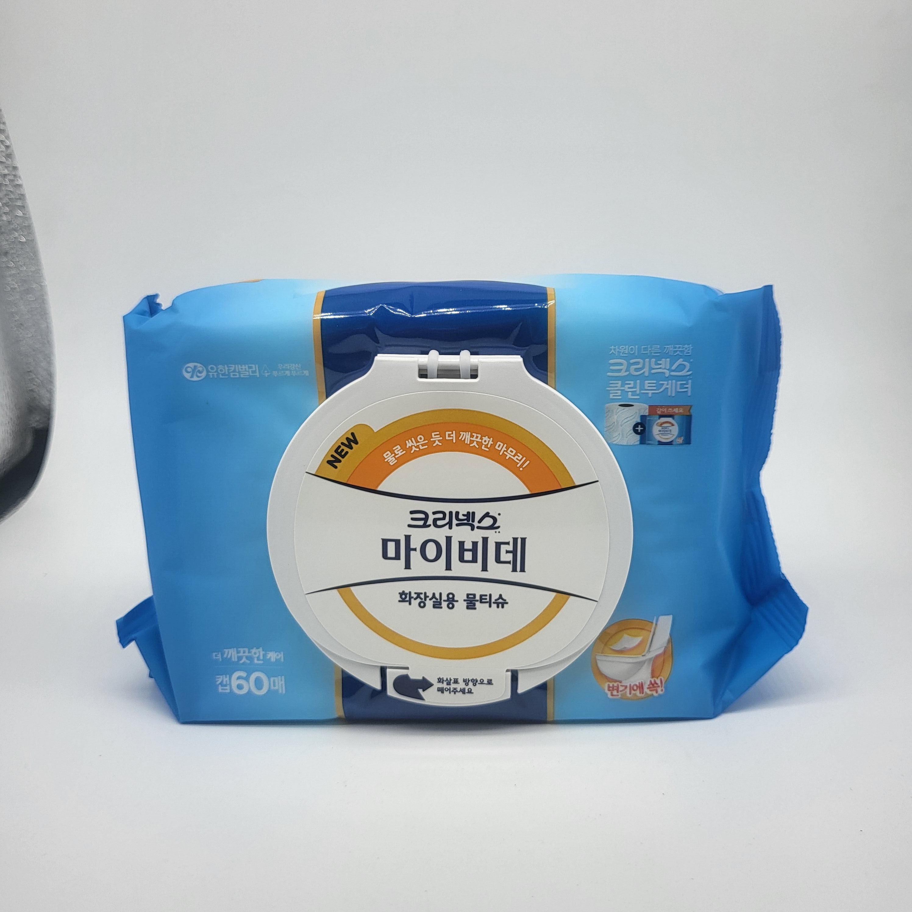 크리넥스 마이비데 화장실용 물티슈 캡형 60매 x 6팩 코스트코 : 부산코코상회