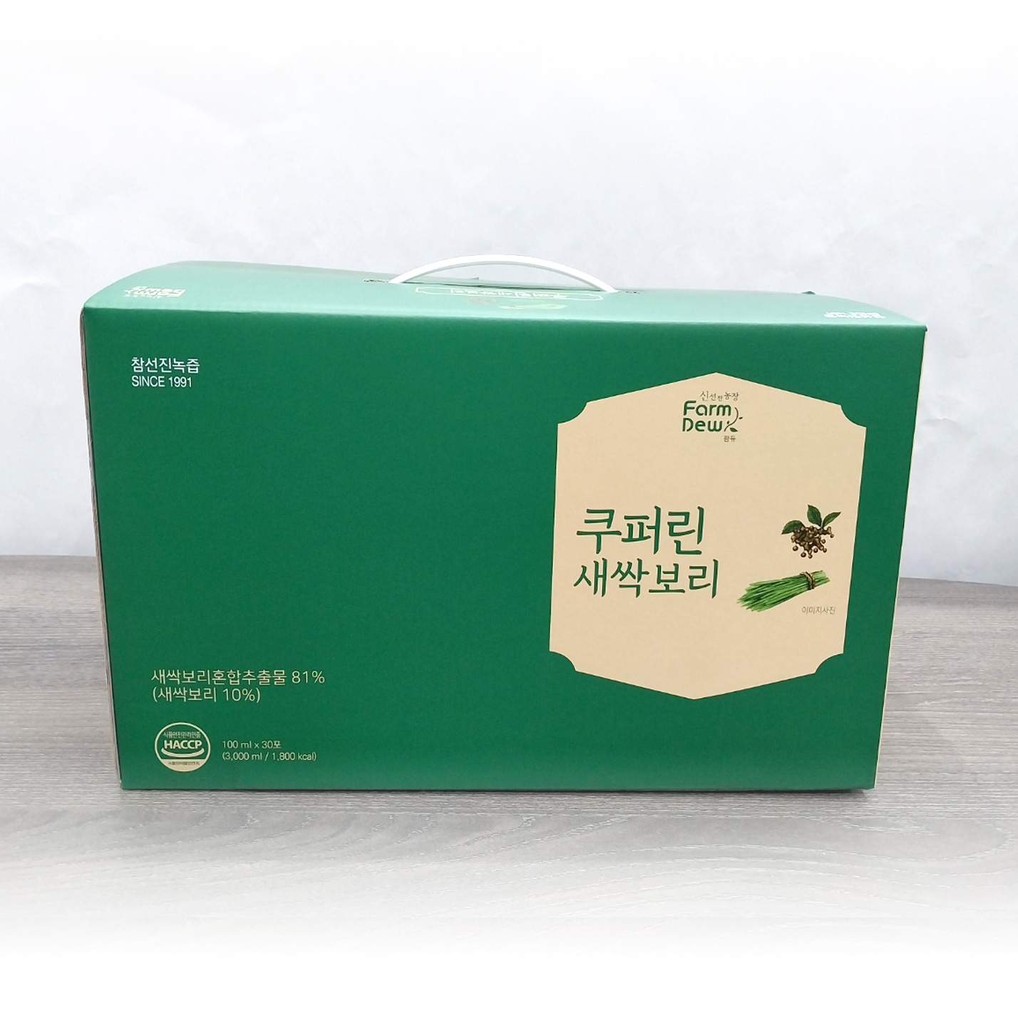 팜듀 건강즙 쿠퍼린 새싹보리 100ml 30개 1박스 참선진 녹즙 (보리어린잎,폴리코사놀,사포나린,밀크시슬,헛개,칡,흰민들레까지 넣어 정성껏... 
