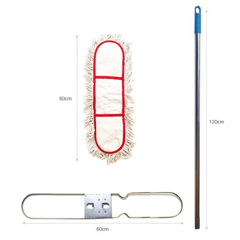월드크린 리스킹 물걸레 백색 60cm + 판 + 스텐자루 : 월드크린 주식회사