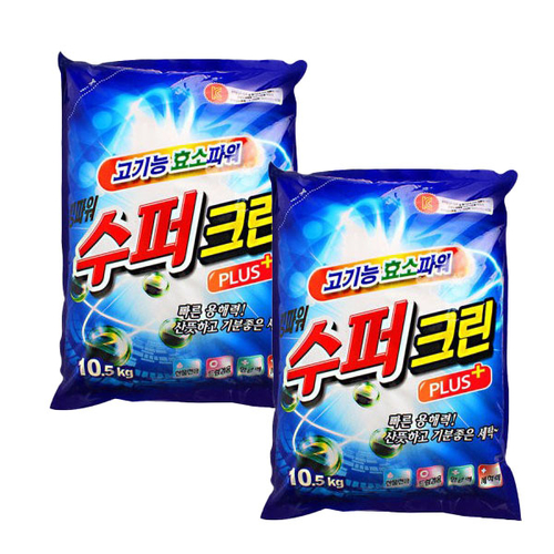 슈퍼크린 세탁세제10.5kgx2개 가루세제 : 럭키코스코