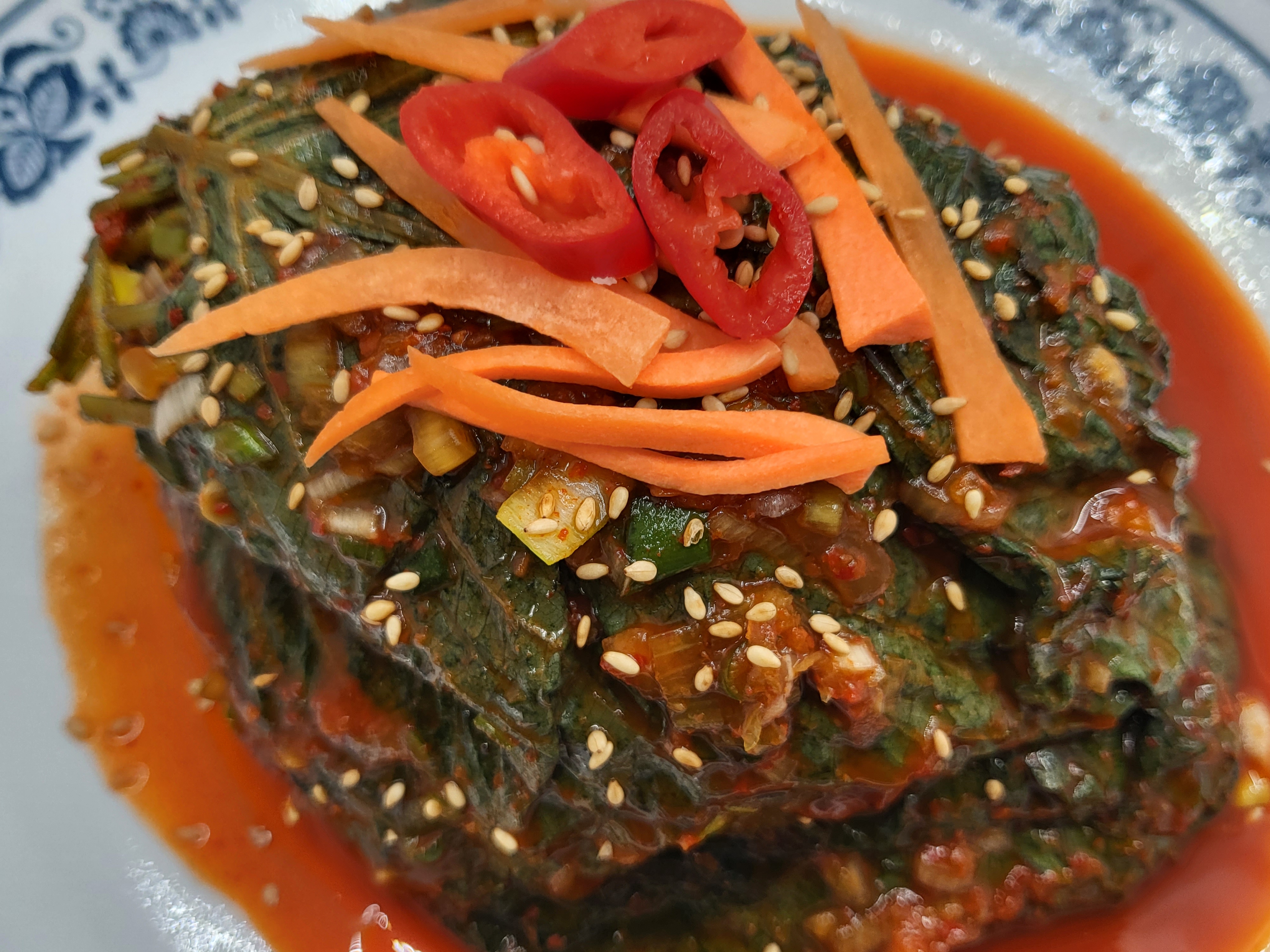 김춘자명인 당일제조 국내산100% 깻잎김치 1kg 양념 깻잎무침 장아찌 : 강원도할매 김춘자명인김치