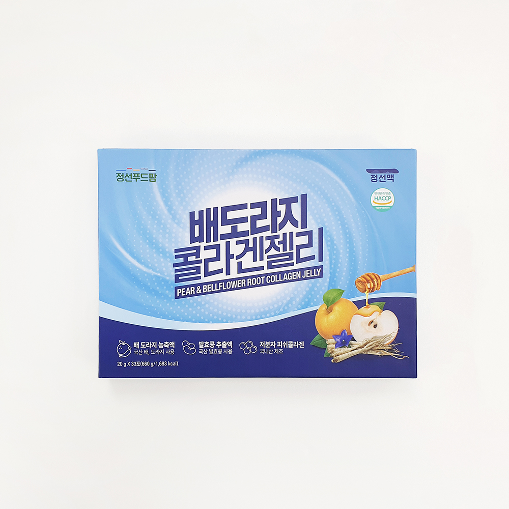 정선맥 저분자피쉬콜라겐 발효콩 배도라지 콜라겐젤리 33스틱 : 정선맥