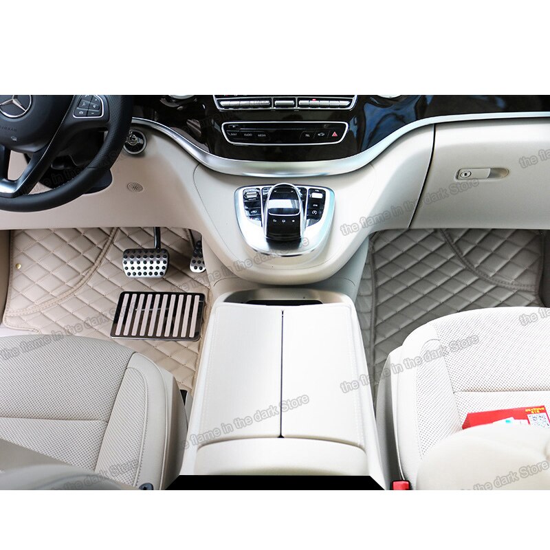 메르세데스 벤츠 호환 자동차 바닥 매트 v 250 D 클래스 비토 메트릭 w447 2014 카펫 v260 v220 : 러블리포포