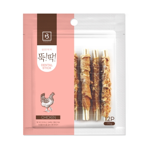 브리더랩 뚝딱 덴탈스틱 발포껌 오리 12p, 175g, 1개 : 바른펫