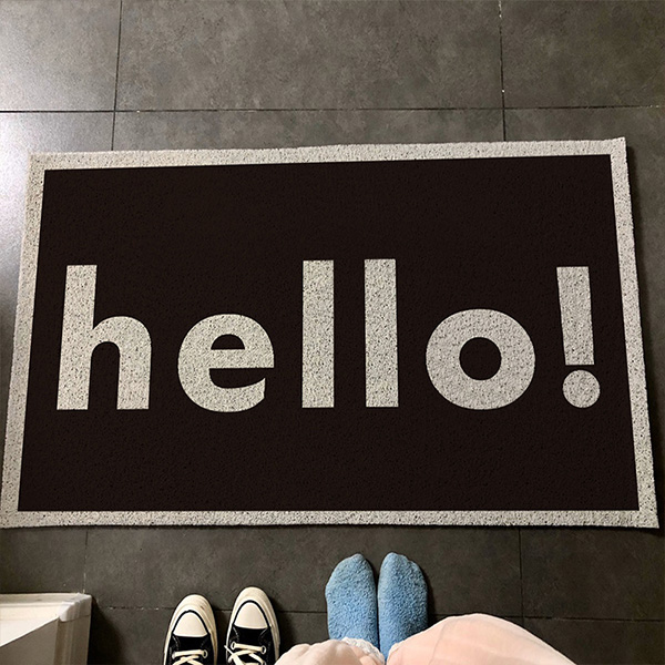 포유 현관 입구 매장 WELCOME 심플 코일 발매트 : 포유매트