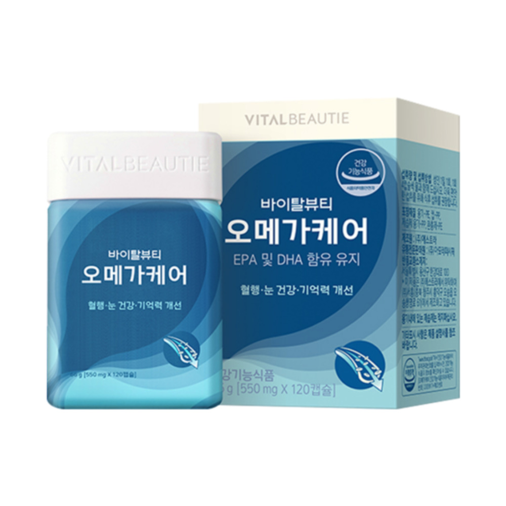 바이탈뷰티 오메가케어 550mg x 120캡슐 : 유일글로벌