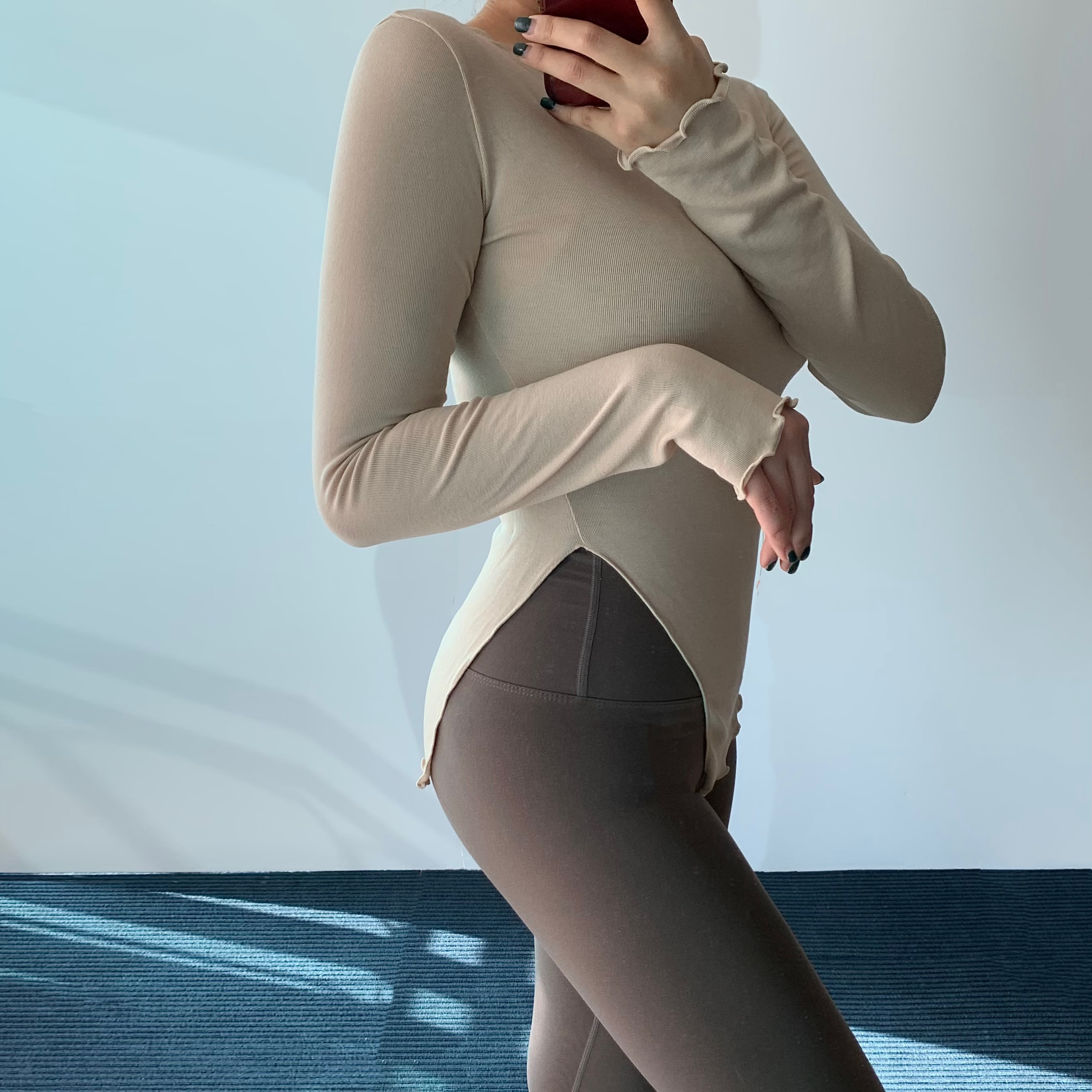 글램반팔요가복 필라테스복 요가복 필라테스옷 필라테스운동복상의 : 로렌블