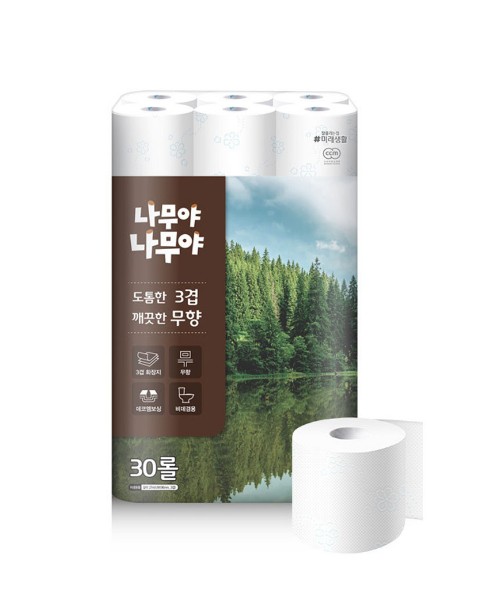 미래생활 나무야나무야 화장지 3겹 27M 30롤 : 쵸리네 스토어