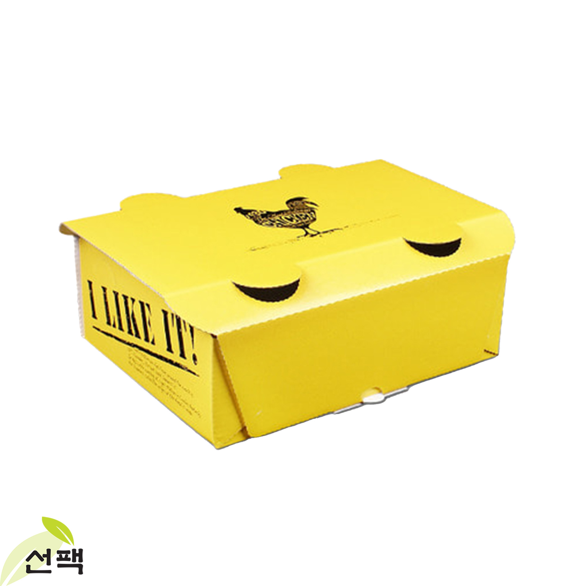 치킨박스 옐로우 (반반) 1box-100매 : 주식회사 선팩