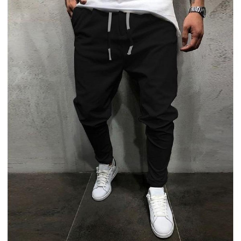 남성바지 새로운 남성 코튼 린넨 바지 단색 하렘 Streetwear M5XL 남자면바지 : 서현13원흥