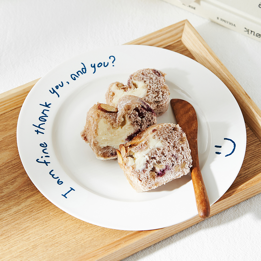 루비코코 예쁜 파인땡큐 레터링 디저트 파스타 플레이팅 접시 2개입 1세트 : 리빙인핑크