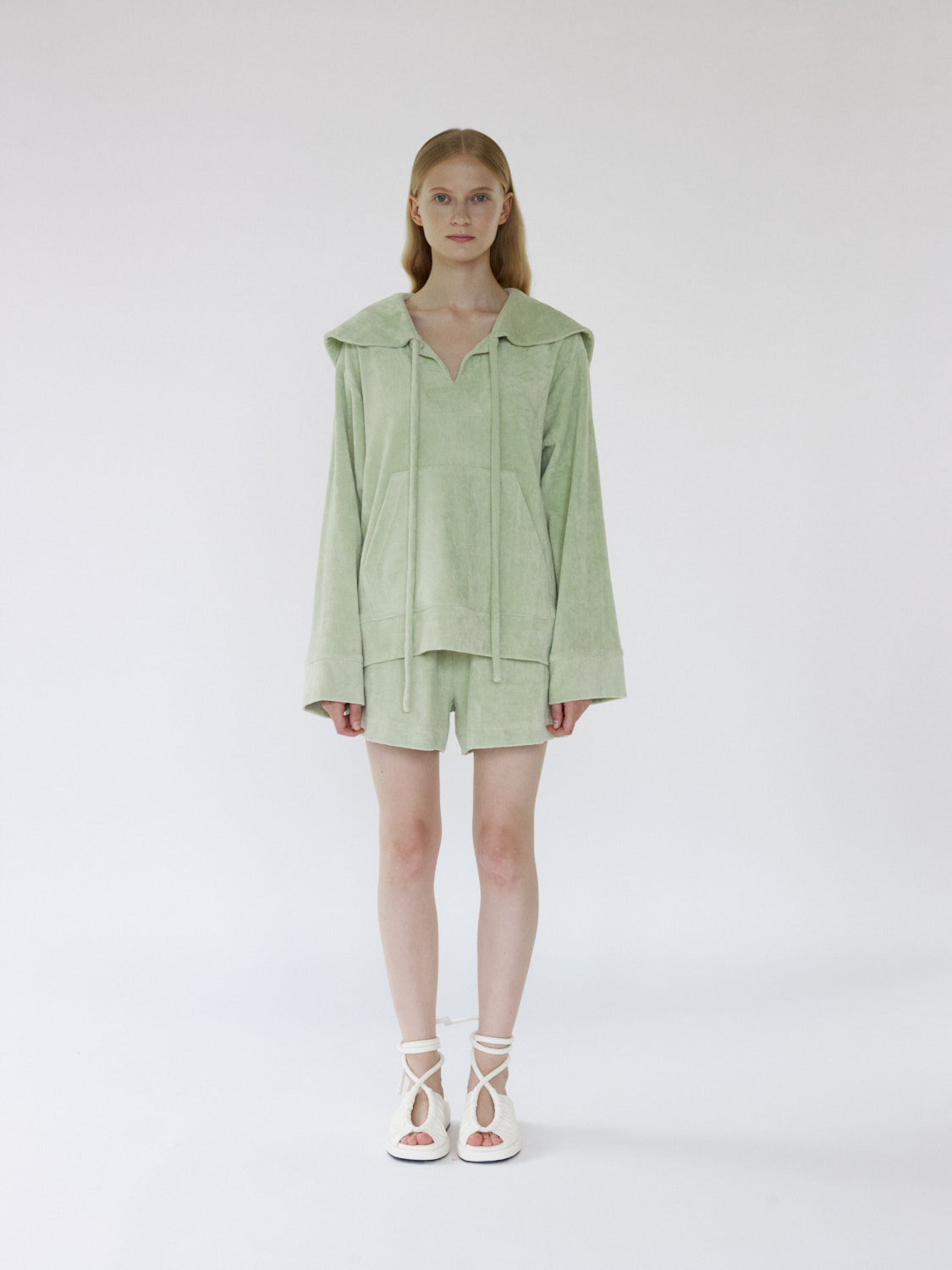 Brie Sailor Collar Top - Jade : gu-de