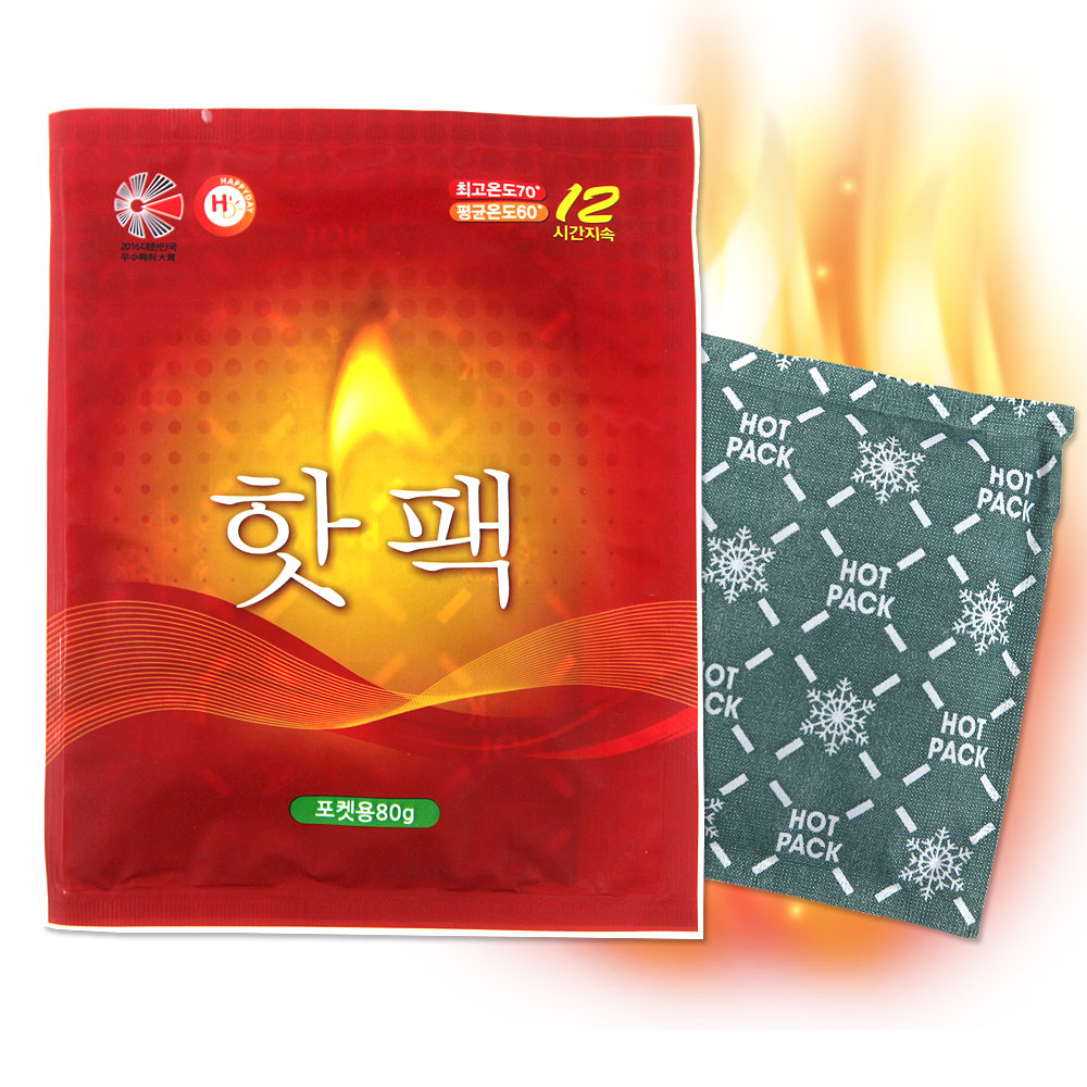 해피데이 포켓용 핫팩 80g 30개 : 주식회사 세이브온