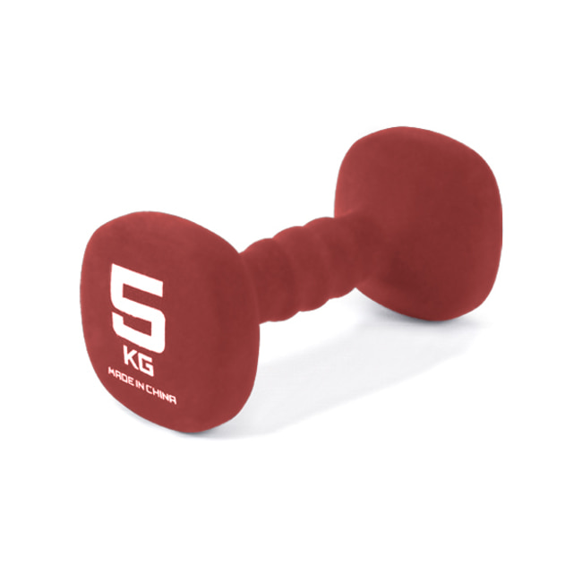아이워너 네오프렌 사각 아령 5kg, 1개, 레드 : 아리프 스포츠