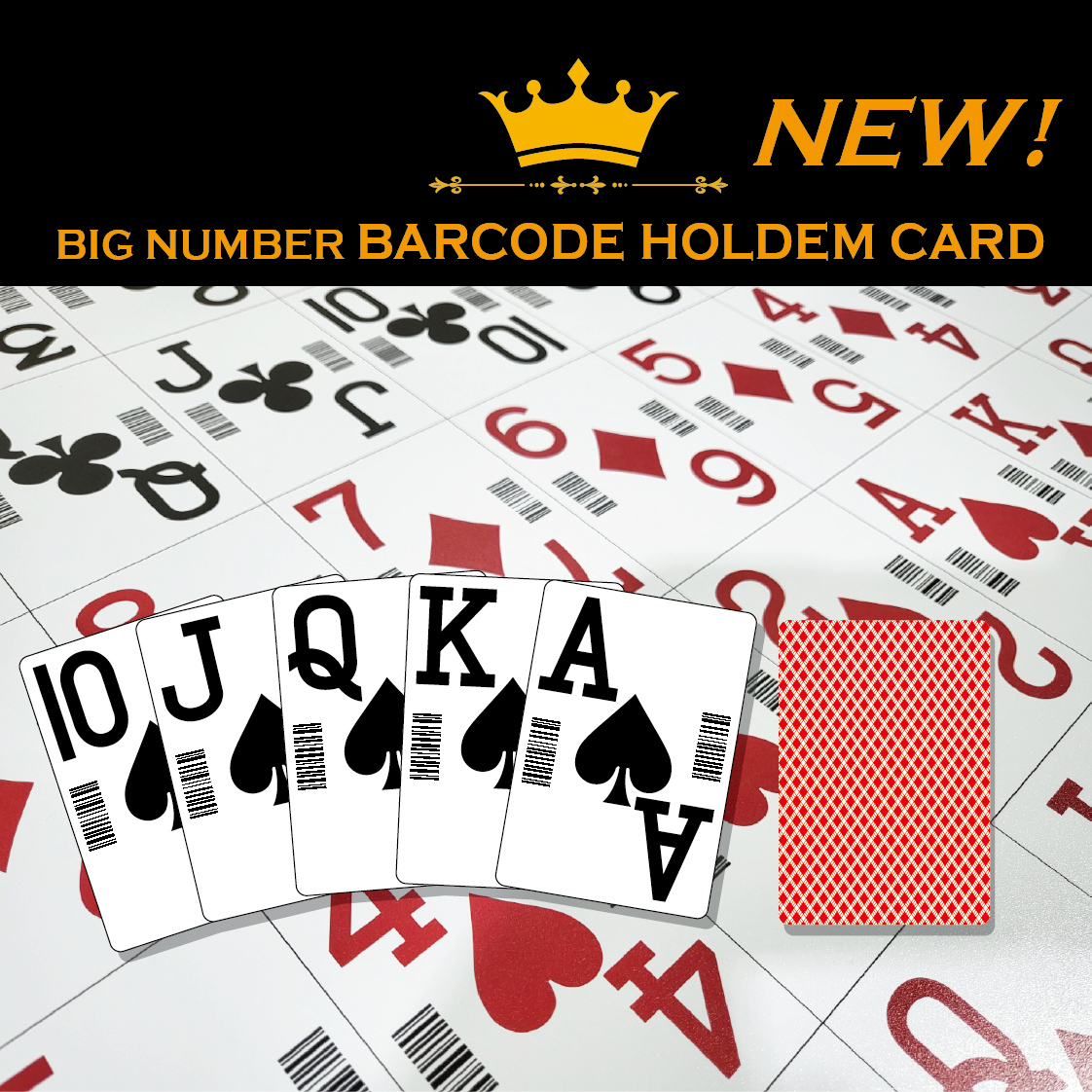 빅넘버 바코드 홀덤카드 트럼프 보드게임카드 (Big number barcode card) 61x88 : VIP 제이제이 트럼프카드