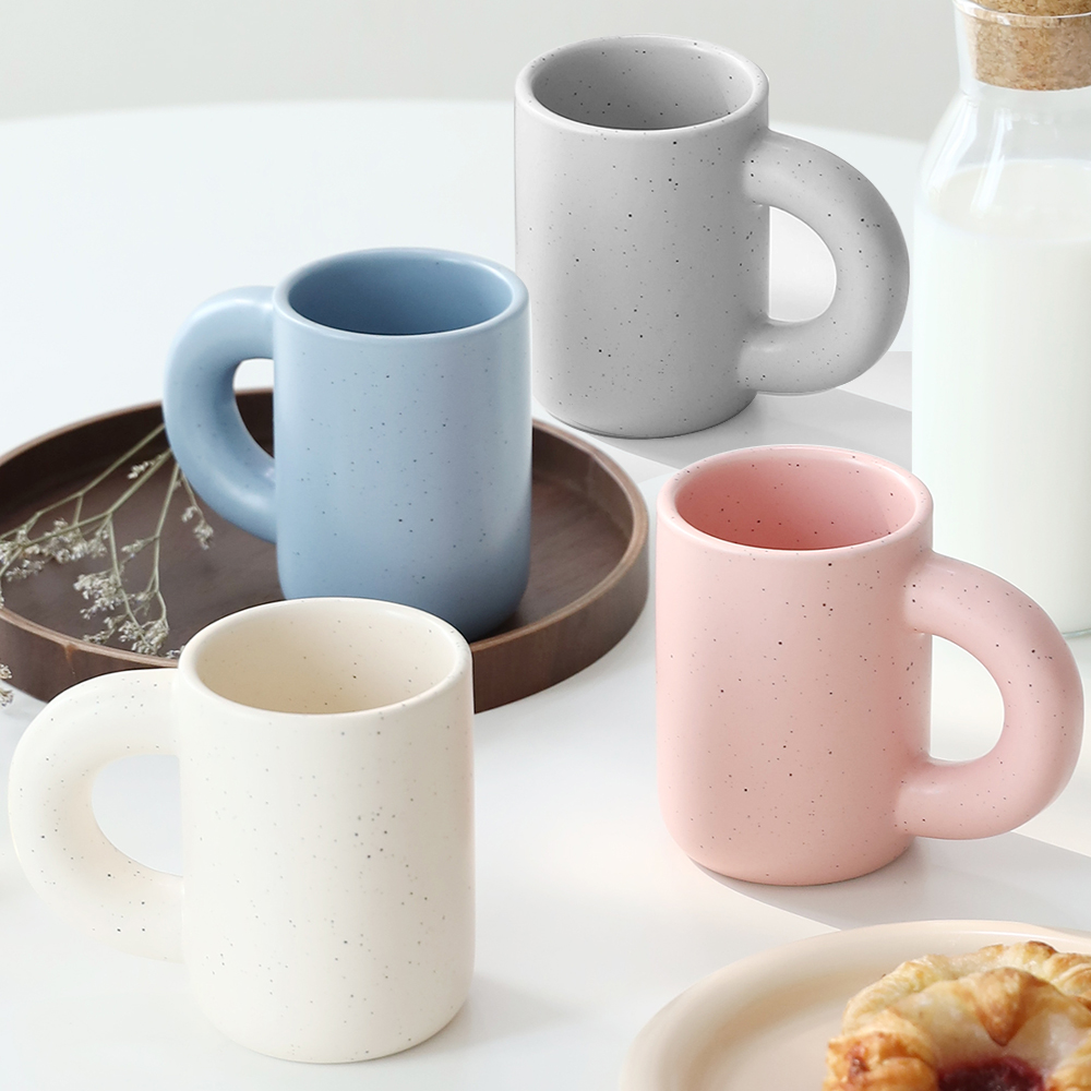 리빙스토리 파스텔 뭉툭 머그컵 370ml 핑크 : 리빙스토리
