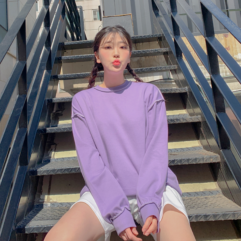 언니가 간다 (쭈리)클오버 스티치맨투맨 : 언니가 간다