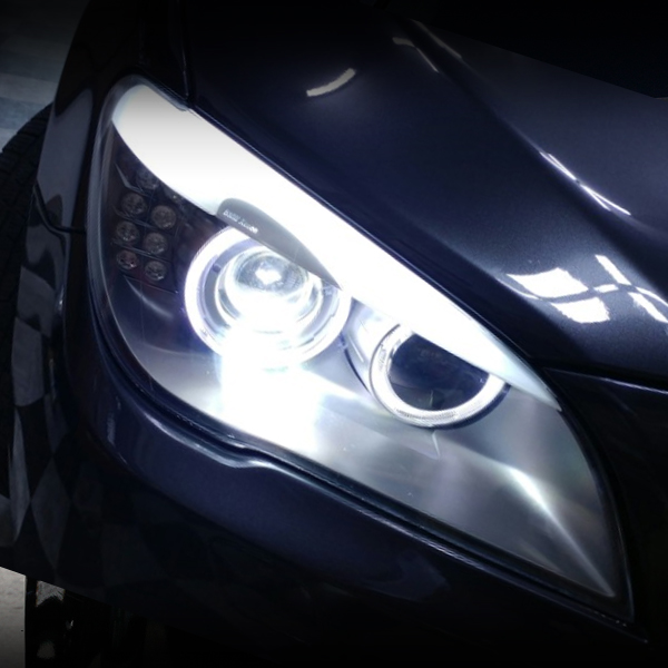 BMW 7시리즈 링마커 엔젤아이 교체형 LED H8 램프 80W : 주주파츠