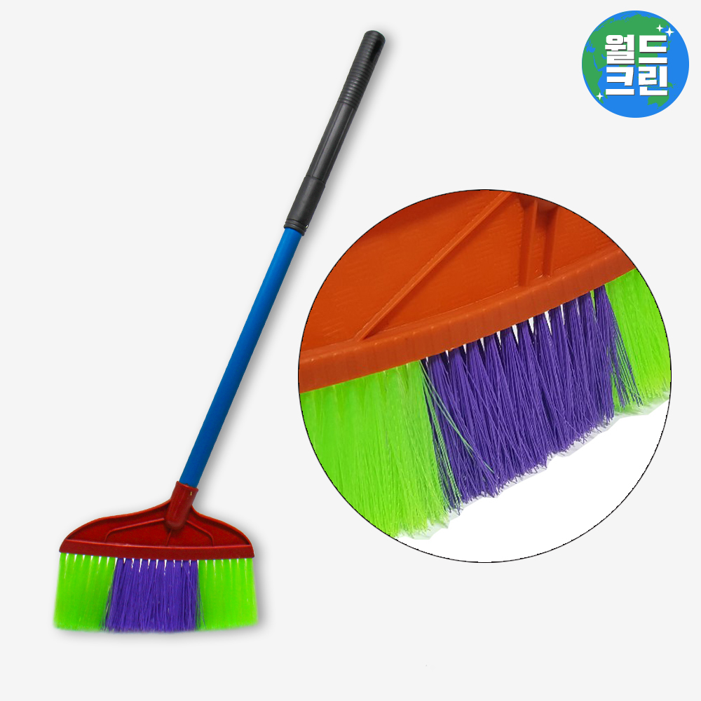 월드크린 롱타이탄비 다목적 만능 물 바닥 청소 실내 옥외 마당 미용실 학교 빗자루 : 월드크린 주식회사