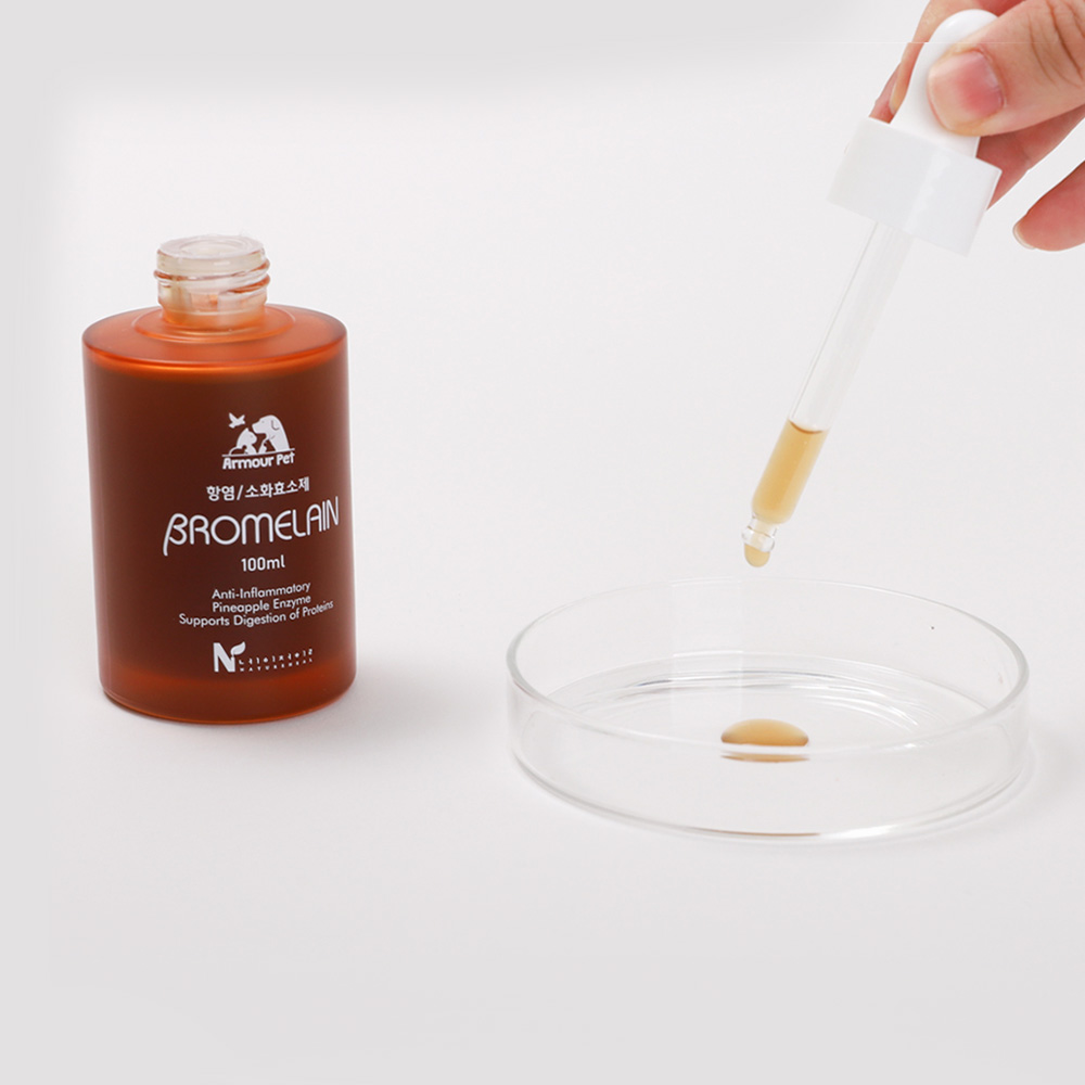 [아머펫 브로멜라인] 고양이 강아지 노령 반려동물 항염 소화능력 강화 효소제 100ml : 네이처힐 아머펫