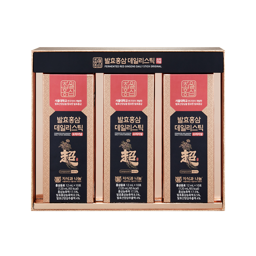 초월홍삼 발효홍삼 데일리스틱 오리지널 12ml 30포 : Nhc 내츄럴헬스케어