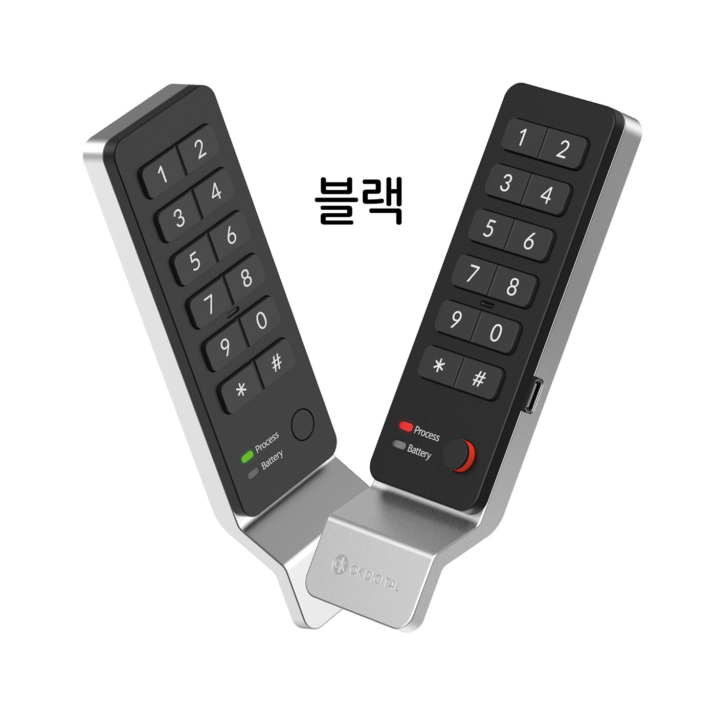 프리미엄 비밀번호 락카키 다이캐스팅 손잡이 프론트, 번호키, 캐비닛키, 사물함키, 옷장키 (로고 각인 옵션) (모델명 : LF21-PL) : 오케이디지털