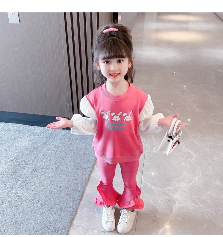 여리네 여아 퍼프소매차차상하세트 수입아동복 : 여리네옷짱