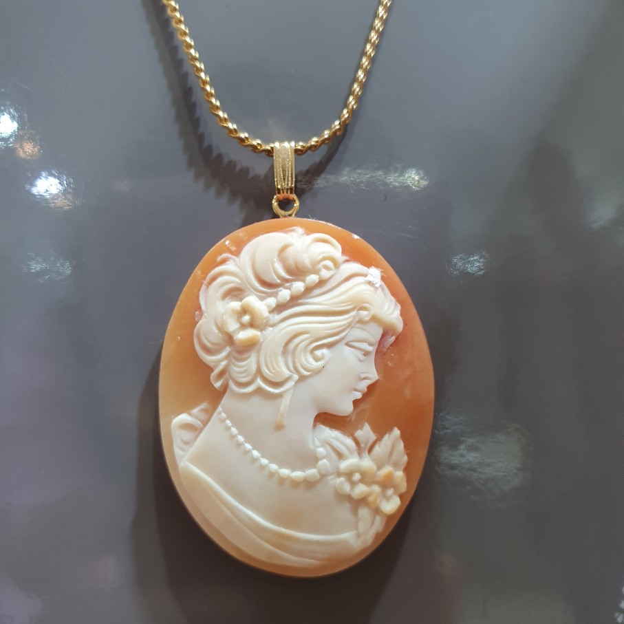 천연쉘까메오 목걸이 : Salon de gem