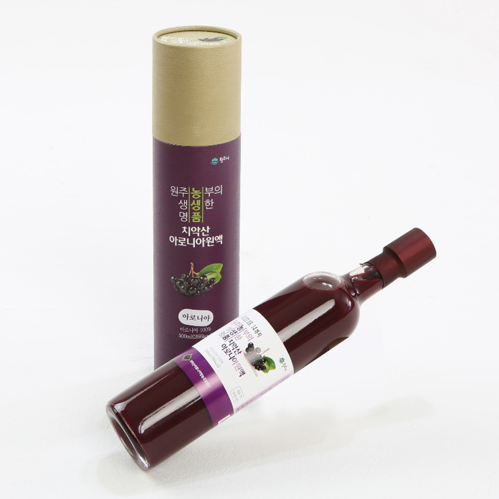 국내산 치악산 아로니아 즙 원액 착즙 500ml : 치악산아로니아 샛별농원