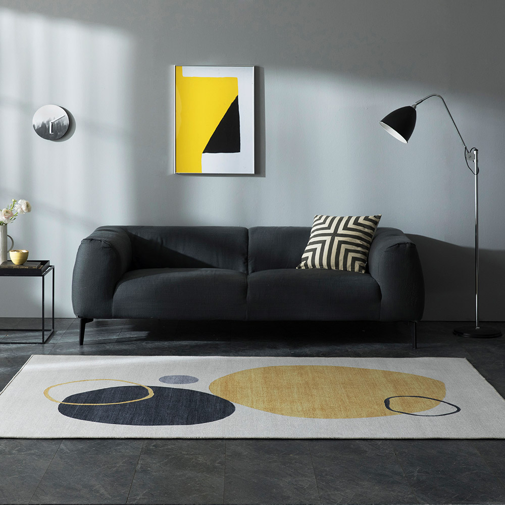 에고스 아트 디자인 먼지없는 워셔블 러그 사계절 거실 카페트 100x150cm : 한빛카페트