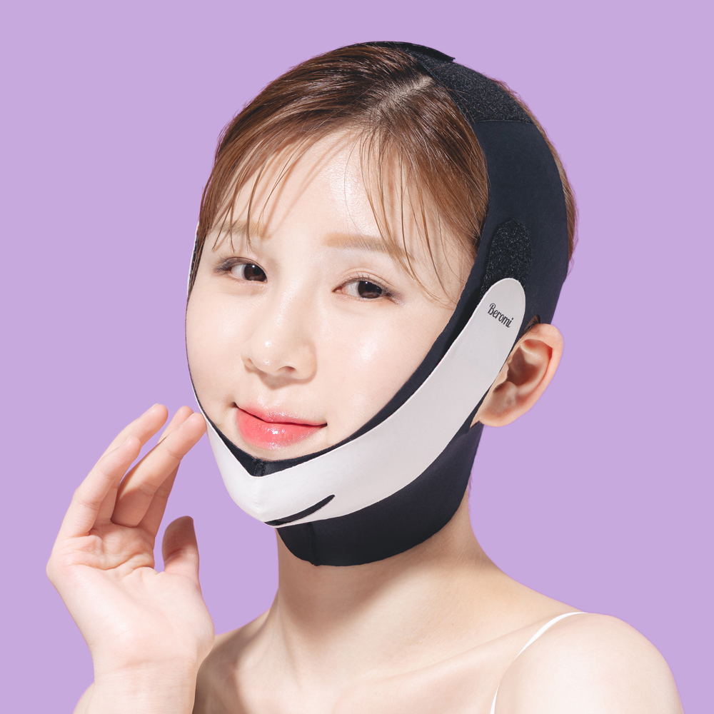 베로미 리프팅밴드 얼굴 브이라인 턱 땡기미 땡김이 턱선 이중턱 수면 주름 턱살 마사지기구 : 베로미
