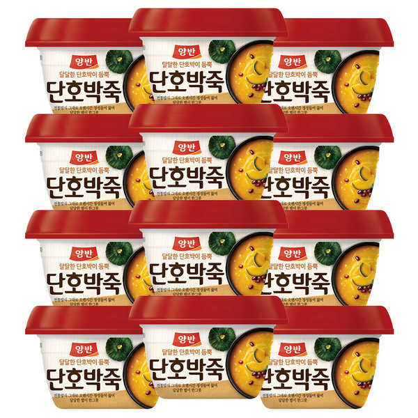 동원 양반 단호박죽 285g x12개  아침식사 환자 속쓰림 위에좋은음식 장에좋은음식 환자영양식 : 통일샵