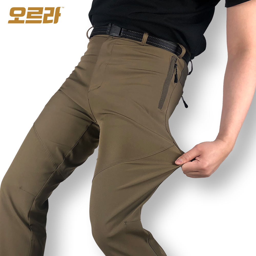 오르라 STR-38 남성 춘추 봄가을 절개 스판 기능성 투습 신축성 베이지 등산 바지 : 오르라 아웃도어