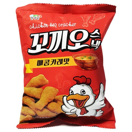 조은식품 꼬끼오 스낵 매콤카레맛 닭다리 과자 120g033 : 금빛상회Mall