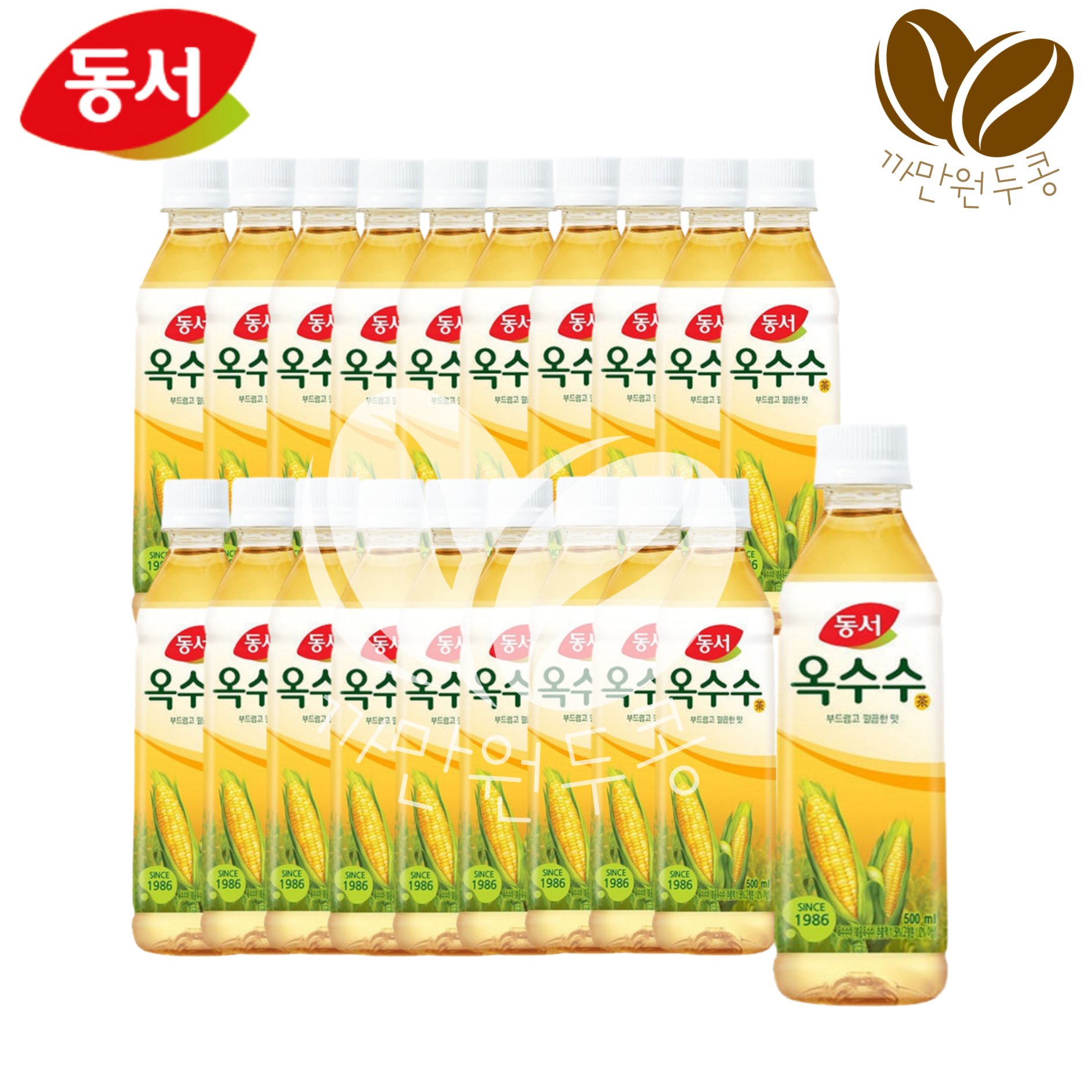 동서 부드러운 옥수수차 500ml x20펫 한박스 : 까만원두콩