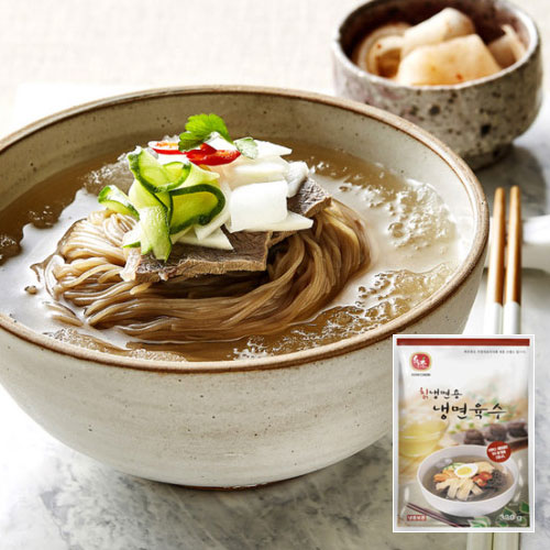 하우촌 냉동 칡 냉면 육수 330g 교동식품 물냉면 비빔냉면 : 꿀케미