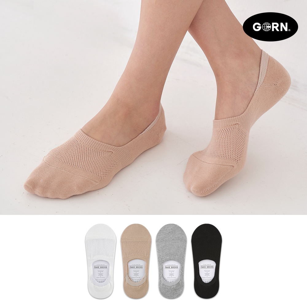 GGRN 여성 여자 굿피트 메쉬 페이크삭스 여름 덧신 양말 : GGRN