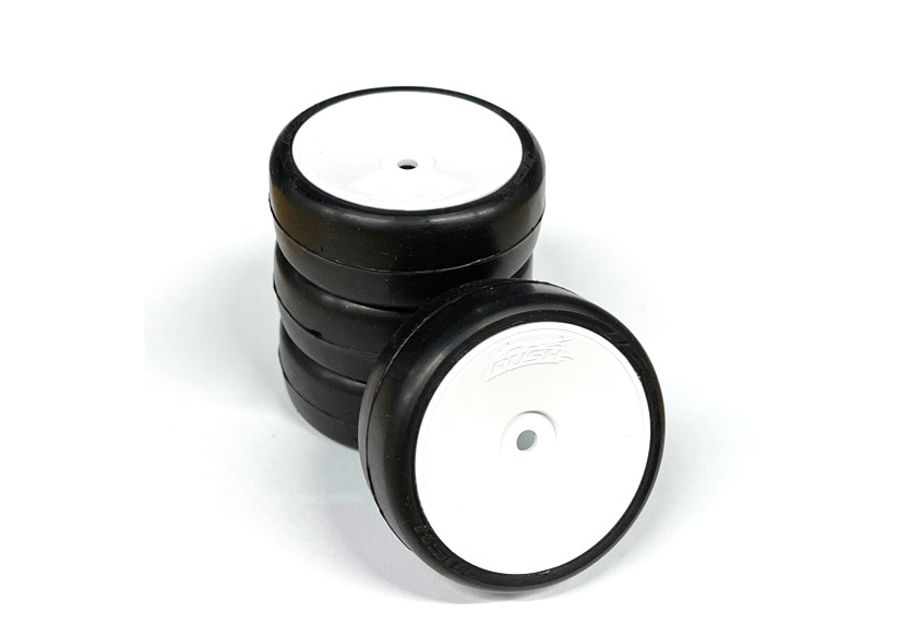 [RU-0861] RUSH PRE-GLUED HIGH PRECISION 28X VR3 TIRE 4 PCS W/ WHITE RIM AX : 해운대RC