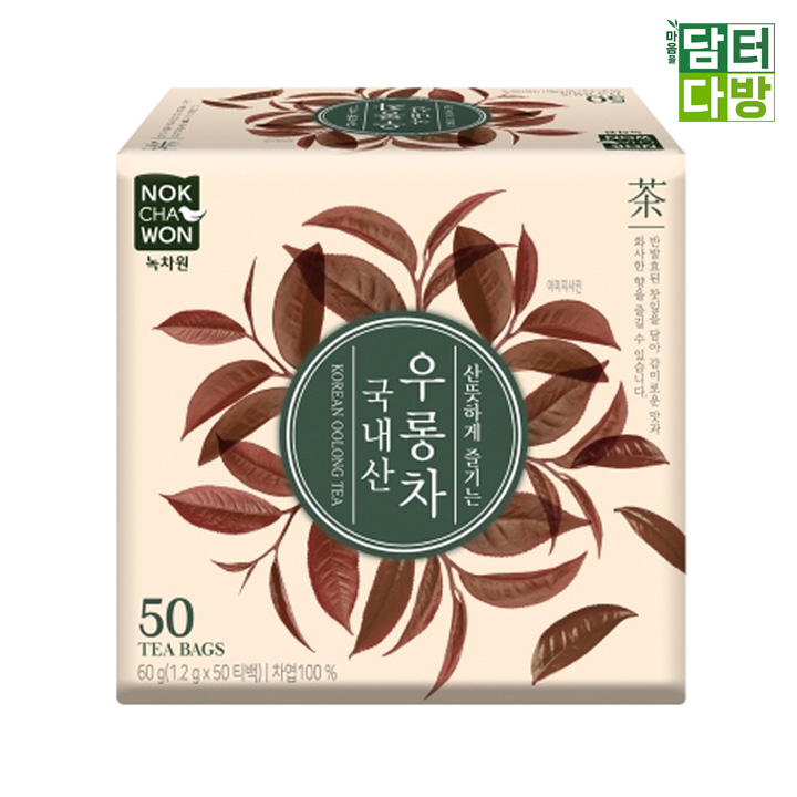 녹차원 국내산 우롱차 50티백 : 담터다방