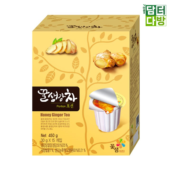 꽃샘 꿀생강차 포션(15입) : 담터다방